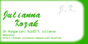 julianna kozak business card